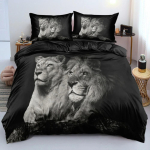 Tugevad L&otilde;vid Tiiger Voodipesu Komplektid Leegitsev Hunt Tekikott &Uuml;he Inimese Queen King T&auml;issuurus Lastele Naistele Roosi Tooni Toa Dekoor 2/3tk Voodipesu 250x220cm