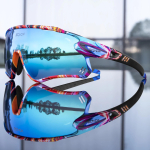 SCVCN Fotochromeetilised Jalgrattiklaasid MTB S&otilde;itmiseks Jooksmiseks P&auml;ikeseprillid UV400 Polariseeritud Kalastusprillid Mees Naine Rattas Rattas Prillid 1 lens blue