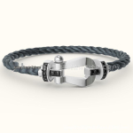 Hobuserauakinnitus Must N&ouml;&ouml;riga K&auml;ev&otilde;ru Sile Poolteemant 18K Disainiga &ndash; Klassikaline Stiil DIY Paaridele 17cm (Wrist &le; 16cm) gray