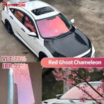 P&auml;ikesevarjutusfoolium Ghost Rose Red Chameleon VLT78% Esiklaasikiled Auto Esiosa Tagaklaasi Toonkiled Tuuleklaasi Kaitse 50cmX100cm