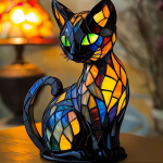 Kass-koer vaikfiguur LED-lamp USB-toitel&uuml;litiga elutoa kaunistuseks Style K
