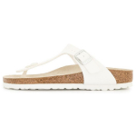 Birkenstock Gizeh Nahast Minimalistlik Vabaaja Kummist Tald Kulumiskindlad Pl&auml;tud Naiste Jalatsid Valge Pruun 0043733 37