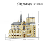 Linn Maailmakuulus Arhitektuuriline K&ouml;lni Toomkirik Mikro Tellised Ehitusplokid T&auml;navavaade Notre-Dame de Paris Ehitusm&auml;nguasjad beige