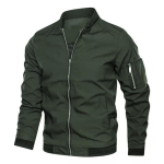 Meeste jakid S&uuml;gisene pombert&uuml;&uuml;pi jakk meestele Streetwear pesapallijakk P&uuml;stkrae Slim Lukuga V&auml;lisjakk Meeste mantel M khaki