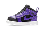 Jordan Air Jordan 1 Mid Alt Trendikad Kulumiskindlad Keskmise s&auml;&auml;rega V&auml;ikelaste Jalan&otilde;ud Must Lilla Imikud ja V&auml;ikelapsed AR6352-051 25