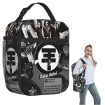 Tokio Hotel Isoleeritud L&otilde;unakk Kott Naistele Lastele Kaasaskantavad Toidukarbid Termiline L&otilde;unakast T&otilde;mblukuga Kott One Size gray