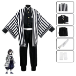 Uus Iguro Obanai Cosplay Kost&uuml;&uuml;m T&auml;iskasvanud Anime Yaiba Tanjirou Halloweeni Kost&uuml;&uuml;mid R&otilde;ivad Parukas Komplekt S beež
