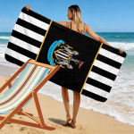 Newcastle United logo tr&uuml;kiga r&auml;tik, suur pehme kiiresti kuivav r&auml;tik randa, telkimiseks, ujumiseks 80cmx160cm(31x63inch)