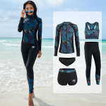 UV-kaitse Kiirkuivav Snorgeldamis&uuml;likond Pikkade varrukatega P&uuml;ksid Komplekt Mehed Naised Ujumine Sukeldumine Surfing 2XL black