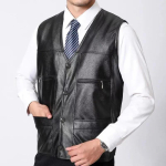 Talvine meeste paks sametine nahast vest lahtine soe vest vest pluss suuruses jakk L