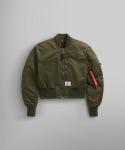 Alpha Industries L-2B Crop Gen II Lennujakk Naistele Og-107 Roheline Xs black