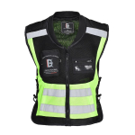 Mootorratta vest Peegeldav vest Mootorratta jope Biker vest Moto peegeldav jope Ohutusvest Hoiatusroheline Kollane Must XL