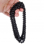 Moodne must Faux Pearl pikk kampsuni kett kaelakee