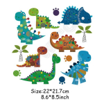 Armsad dinosaurusmustrilised kleebised Soojust &uuml;lekandvad mittetoksilised isetegemise aksessuaarid T-s&auml;rkidel ja kleebised