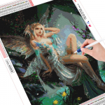 Fairy 5D DIY teemantmaal, k&auml;sit&ouml;&ouml; ristpistes n&auml;put&ouml;&ouml; tikandid kingitus 20*30 cm