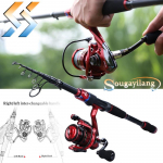 &Otilde;ngeritva ja -rulli kombinatsioonid teleskoop-s&uuml;sinik&otilde;ngeritv ja -rull merevees kalastamiseks 1.8mRod 1000Reel