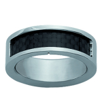 Meeste s&otilde;rmus 'Peaceful' must h&otilde;bedane - 7 mm 52 h&otilde;be