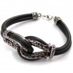 Les Tr&eacute;sors De Lily [J8576] - Bracelet fantaisie 'Kilimanjaro' noir must