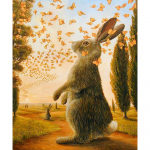 Teemantmaal t&auml;ispuur Daimond Painting Rabbit Rhinestone Tikand Ristpistes Kodukaunistus 20X30CM