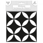 Les Tr&eacute;sors De Lily [Q7343] &ndash; 6 musta tsementplaadi kleebise komplekt &ndash; 15x15 cm must