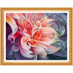 T&auml;is&uuml;mmargune puur 5D DIY teemantmaal  pojeng lill  3D tikandikomplekt Ristpistes kaunistus kingitus 20X30CM