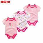 Vasts&uuml;ndinud beebi poiste t&uuml;drukute riided Kiddiezoom puuvillased O-kaelusega l&uuml;hikeste varrukatega beebip&uuml;ksid 9M