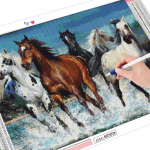 Teemantmaaling Loomade hobune Kodukaunistus Ristpistes T&auml;ispuuritud ruuttikandid 20X30CM