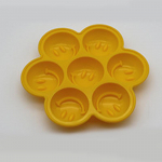 7 auguga silikoonist j&auml;&auml;aluse j&auml;&auml;kast loominguline naerun&auml;gu silikoonist j&auml;&auml;aluse vorm silikoonvorm