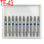 10 tk/karp hambaravi teemantpuurid FG 1,6 mm kiired puurid TF-43 kiirete k&auml;siinstrumendi keskmise hambaarsti t&ouml;&ouml;riista jaoks
