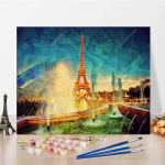 DIY maalimine numbrite j&auml;rgi Kodukaunistus l&otilde;uend K&auml;sitsi maalitud digitaalne &otilde;limaal Numbrid &otilde;limaal 40x50cm no frame