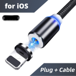Led 2.0A USB laadija kaabel C-t&uuml;&uuml;pi kaabel Micro USB mobiiltelefoni kiirlaadimine IOS must