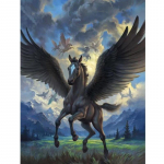 5D DIY Teemantmaaling Tume hobune ristpiste komplekt Mosaiik Teemanttikandid Roos T&auml;is&uuml;mmargune/ruudukujuline puur Kodukaunistus Round 20x30cm