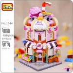 LOZ 1644 City Street Lollipop Candy Magusa Suhkru pood Arhitektuur DIY Mini klotsid Tellised Ehitusm&auml;nguasi lastele