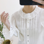 Korea naiste r&otilde;ivad pits volangidega kraetopsid Kevadvalge linane &uuml;hev&auml;rviline naiste s&auml;rgid One Size valge