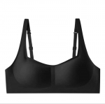 Naiste rinnahoidja pesu U-kaelusega Seksikad rinnahoidjad traadita rinnahoidjad &otilde;mblusteta aluspesu Bralette S-XL pehmest lateksist rinnahoidja k&auml;rbitud topid naistele XL must