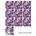 10tk 15x15cm isetegemise mosaiikmarmorist seinakleebised tellise imitatsioon magamistoa kaunistus veekindel isekleepuv plaat tapeet k&ouml;&ouml;gikapi sisekujundus 4