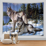 Hundivaiba taust Ps&uuml;hhedeelne seinaripp Tribal Home Elutuba Magamistuba Art Deco Rannamatt Gobel&auml;&auml;n 230x180cm