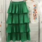 Qoothi ​​kevadsuvi naiste moodsad kihilised k&otilde;rge v&ouml;&ouml;kohaga seelikud vabaaja &uuml;hev&auml;rvilised koogiseelikud QT1683 one size valge