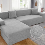 Elutoa elastne veekindel diivanikate 1/2/3/4 kohaline paks jacquard L-kujuline nurgadiivani kate tugitooli kate Vajab 2 t&uuml;kki 1Seater helehall v&auml;rv