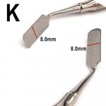 Kahe otsaga titaanist hambaimplantaadi luu&uuml;mbrise lifti eraldaja peristeel jagamist&ouml;&ouml;riist hambaarsti t&ouml;&ouml;riistade peegeldamiseks ja sisset&otilde;mbamiseks 1 piece K