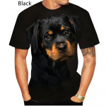 Disain armas lemmikloomakoer rottweiler 3D prindiga T-s&auml;rk Naljakas stiilne meeste ja naiste vabaaja l&uuml;hikeste varrukatega L