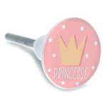 Les Tr&eacute;sors De Lily [A2192] - keraamiline m&ouml;&ouml;blinupp 'Princess' roosa valge - 65x35 mm Heleroosa