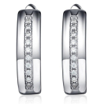925 Sterling h&otilde;bek&otilde;rvar&otilde;ngas Armas Sweet Channel Micro Pave Clear Cz Huggies Clip K&otilde;rvar&otilde;ngas Naistele T&uuml;drukutele Kingitused Peened Ehted gray