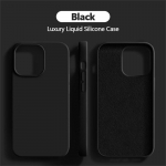 Vedel silikoon&uuml;mbris iPhone 13 11 12 15 16 Pro Max Mini p&otilde;rutuskindel kate iPhone 14 7 8 Plus XS XR X SE telefoni&uuml;mbriste jaoks iPhone 12 must