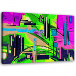 L&otilde;uenditr&uuml;kk Colorful Abstract Green 60x40 roheline