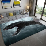 3D matid Dinosauruste fossiilkunst Premium vaip Ruudukujuline flanell libisemisvastane suur vaip Elutuba Kodukaunistus Lapsed Magamistoa karvane vaip 50cm x 80cm
