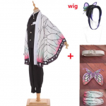 T&auml;iskasvanute lastele m&otilde;eldud anime deemonite tapja Kimetsu No Yaiba Kochou Shinobu Cosplay kost&uuml;&uuml;m Kimono Halloweeni riided 160cm