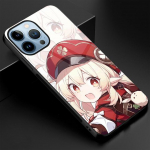 Yae Miko telefoni&uuml;mbris iPhone'ile 14 13 11 12 Pro Max Mini Xs Xr X 7 8 6s Plus Se 2022 karastatud klaasist kate Genshin Impact Coque For iphone 11 Pro