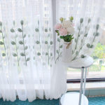 Tikandid Lehed T&uuml;llist L&auml;bipaistvad kardinad elutuppa K&ouml;&ouml;gi akna Voile kardinad magamistoa voodipesu jaoks Look Uksekardinad 200*270CM 1PCS