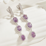 V&auml;rvimuutev nanomeeter Alexander pikad k&otilde;rvar&otilde;ngad uhke disainiga naiste juubelikingitused banketi kingitused 925 h&otilde;be L lilla